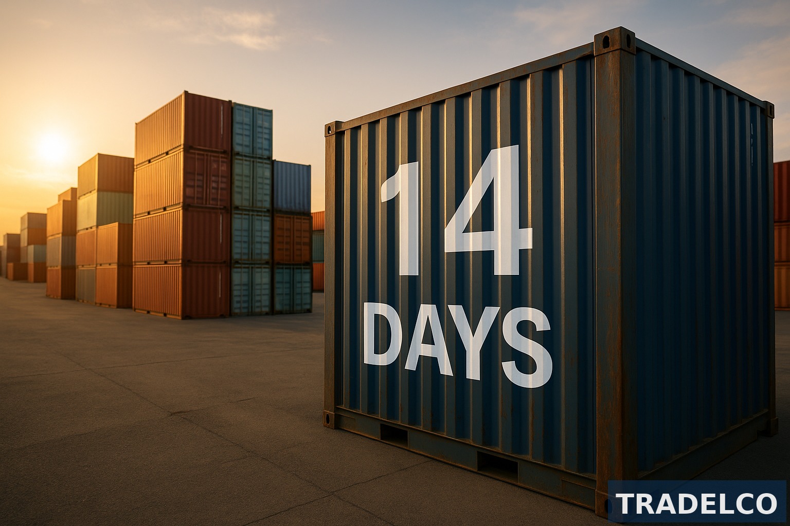 Vista aérea de patio de contenedores